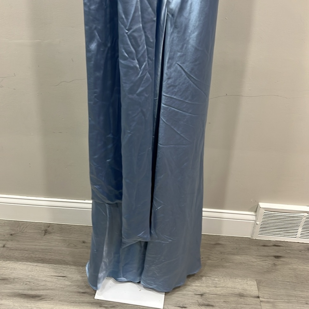 MISHA COLLECTION - LILIA SATIN MAXI DRESS - BLUE - Picture 10 of 14